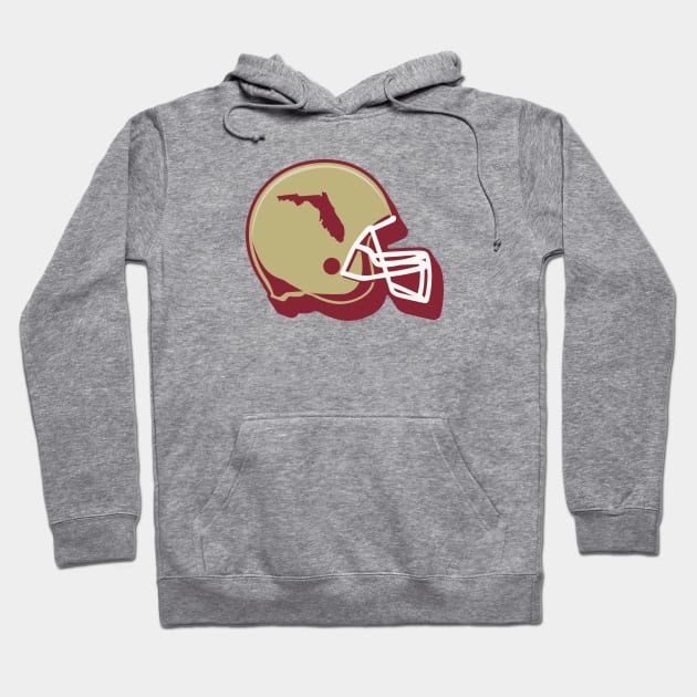 Florida State Outline Football Helmet Hoodie by SLAG_Creative